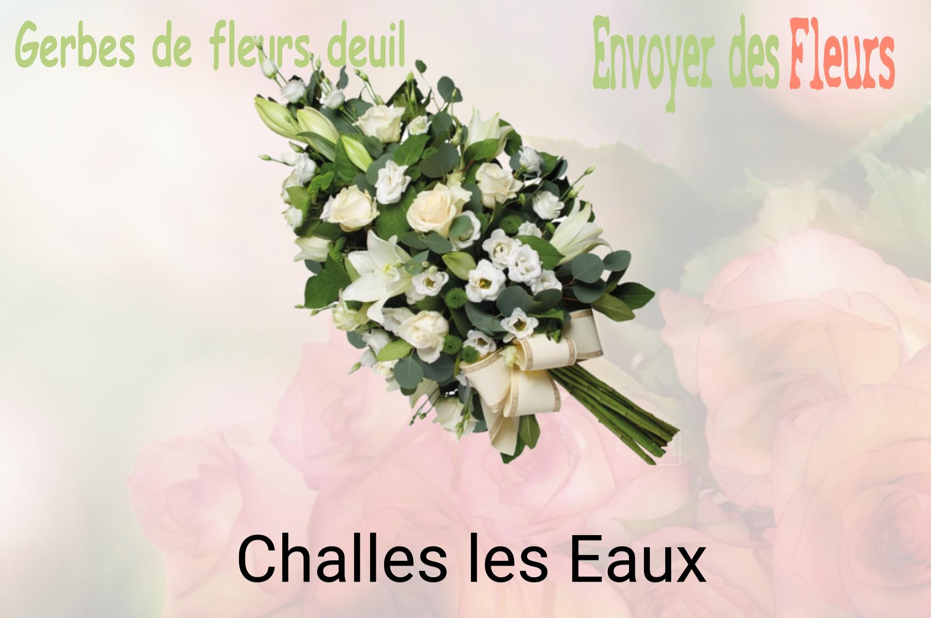 Gerbe de fleurs de deuil livrée à Challes-les-Eaux